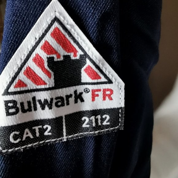 Bulwark Flame Resistant Shirt Arc Rating ATPV 11 cal/cm2 Navy M - Picture 3 of 5